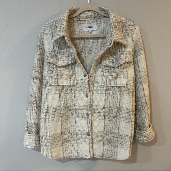 BB Dakota Cream Plaid Jacket - Picture 4 of 9